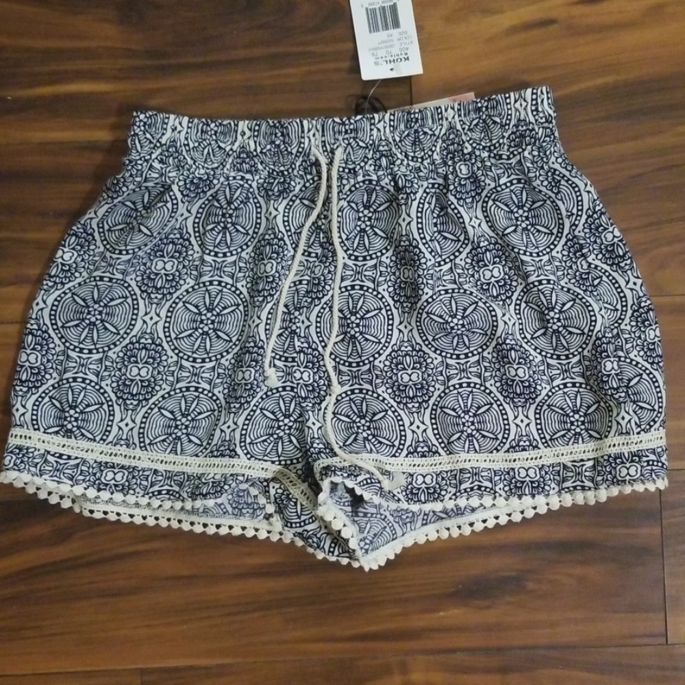NWT Blue and White Soft Shorts w/ White Trim